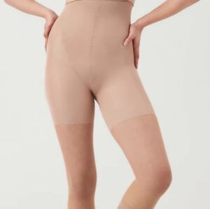 SPANX Shape Original Spanx High-Waisted Footless Sheers Nude Pantyhose New